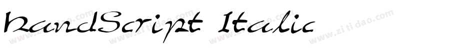 HandScript Italic字体转换